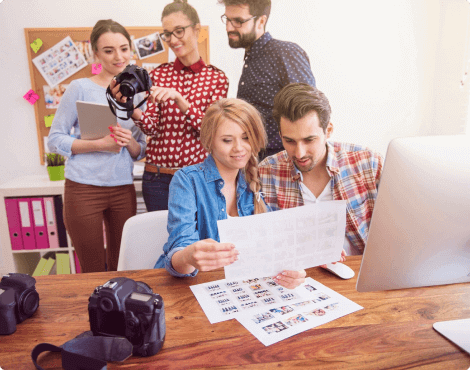 Office team working